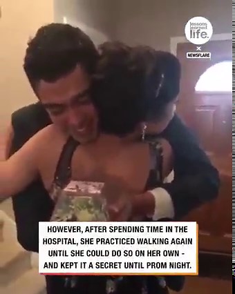 Teen surprises her prom date by walking for the first time since accident...🤩 | Lessons Learned In Life
