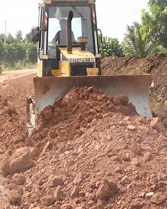 Awesome Driving CATERPILLAR Dozer Spreading and Grading Land Making Foundation Village Road | Grader Construction | Facebook