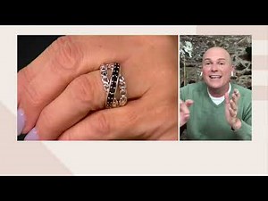 JAI Sterling Silver Gemstone Cross-Over Ring on QVC