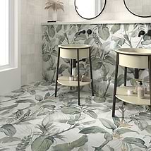 Angela Harris Wilder Spring Leaves Mural 8x8 Matte Porcelain Tile