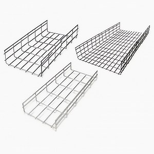 [Hot Item] Industrial Metal Wire Mesh Cable Tray Ladder Under Desk Power Supply Wire Management Rack Steel Cable Management Tray