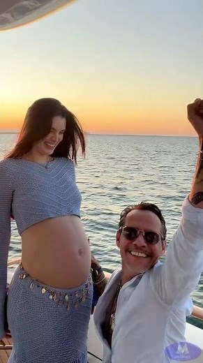 Marc Anthony and Nadia Ferreira announce they are expecting a baby girl with a touching message a...
