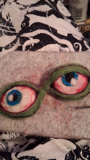 Been working hard on surviving and make lots of needle felting stuff. I'm hoping by December to have needle felted earrings added to the website and needle felted ornaments in my dealer spaces at the pawtucket RI antiques mall. Shop small this holiday! . .. ... #odditiesandcuriosities #eyes #needlefelting #queerartist | Batley Emporium