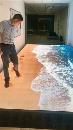 Ride the wave of innovation! 🌊💡 This LED floor design mimics the mesmerizing movement of ocean waves, creating an immersive experience like no other. Perfect for those who want to bring the beach vibe indoors! 🌴👀 #OceanVibes #SeaInspired #OceanLove #Innovation #Technology #Design #Art #Inspiration #TheFacts | The Facts