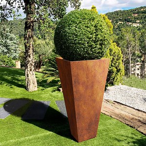 [Hot Item] Corten Steel Tapered Planter Natural Rust Finish Garden Tall Planters