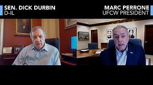 Speaking with Marc Perrone, President of the United Food and Commercial Workers International Union, about the importance of protecting workers & consumers from #COVID19. | Senator Dick Durbin