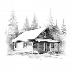 Cabin Log Procreate Stempel & Photoshop Pinsel - 100  Orte Haus Landschaft Magisches wunderliches Tattoo, Illustration, Schablone, Pinselpaket - Etsy.de