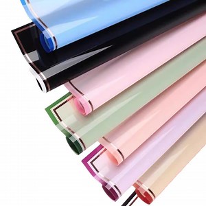 [Hot Item] Silver-Edged Korean Paper Waterproof Floral Wrapping Paper Fresh Flower Packaging Florist Product Wholesale