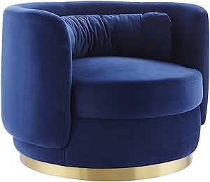 Modway Relish Swivel Chair, Gold Navy