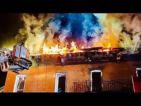 FDNY BOX 0241 ~ FDNY BATTLES 3RD ALARM FIRE ON GRAND STREET IN WILLIAMSBURG, BROOKLYN, NEW YORK CITY