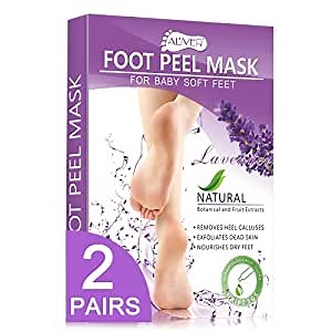 Foot Peel Mask Upgraded - Exfoliating Foot Mask Peel for Dry Cracked Feet Calluses and Dead Skin- Baby Feet Foot Peel for Women Men, Natural Ingredients Lavender Feet Peeling Mask- 2 Pairs