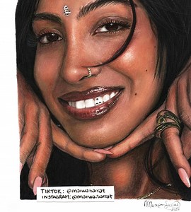 LARA RAJ - Realistic Colored Pencil Portrait - Etsy