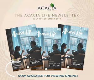 7.8K views · 141 reactions | See what Acacia Hotel Manila has to offer in this season of raindrops, hot beverages, and warm hugs. The Acacia Life July to September 2017 newsletter now ready for viewing. Click the link: https://issuu.com/acaciahotelsmanila/docs/acacia_life-_july_to_sept_issue | Acacia Hotel Manila | Facebook