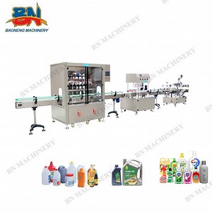 Factory Automatic Liquid Lotion Shampoo Bottle Filler with Capper Labeller