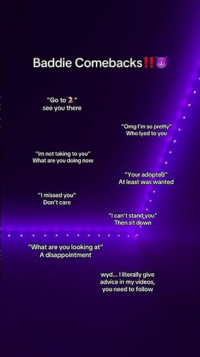 Baddie Comebacks‼️😈