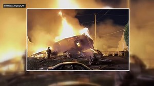 12K views · 43 reactions | Video obtained by WJZ shows a massive explosion that destroyed a home Saturday night in Essex. https://shorturl.at/iITVZ | WJZ-TV | CBS Baltimore | Facebook