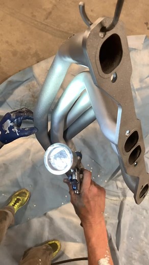 Cerakoted headers #headers #racecar #cerakote #powdercoat #paint #racecarlife | Steve Nelson Jr.