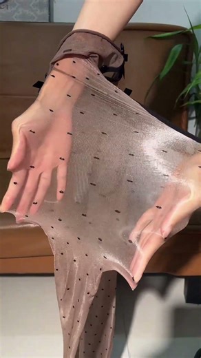 Ultra-Thin Aurora Polka Dot Shiny Coffee Pantyhose: Glam Outfit Must-Have