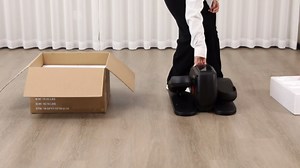 SMUG Compact Under-Desk Elliptical – Quiet Mini Pedal Exerciser with Adjustable Speed and LED Display, Perfect for Home and Office Workouts(Black-red)