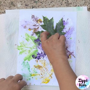 11K views · 170 reactions | Beautiful Leaf prints process art for summer ! a great outdoor art activity for kids | Zippi Kids Corner | Facebook