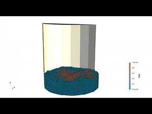 Granular mixing with pitched blade impeller