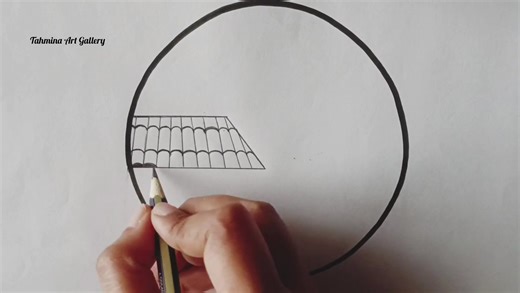 34 reactions | How to draw Easy circle Scenery for beginners #art #drawingtutorial #pencildrawing #scenery | Tahmina Art Gallery | Facebook