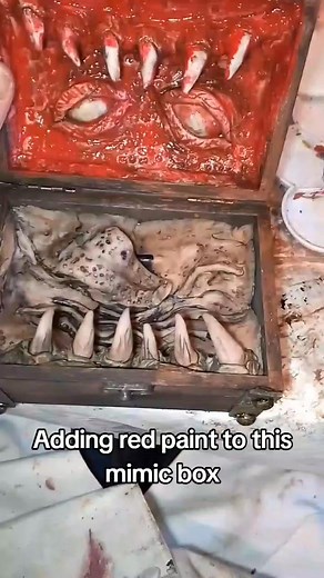 This piece is now finished and will be available at Durham Comic-con March 23 👏 #horrorart #handmade #upcycledart #smallbusiness #creepyart #process #designfreaksemporium | Design Freaks Emporium