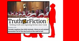 Did Canada Legalize Bestiality?