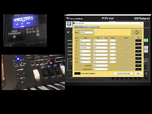 How Reed combinations are shown on the Roland Fr-4x