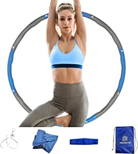 Amazon.com: PACKRICH Fitness Exercise Hoop-Weighted Exercise Hoops for Adult, 8 Detachables Sections Hoops, Professional Adjustable Hoops for Weight Loss : Sports & Outdoors