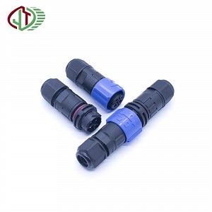 [Hot Item] M20 Panel Mount Solderless Screw Lock Power Connector 3 4 5 Pin Waterproof Male Female Cable Plug for Grow Light Application