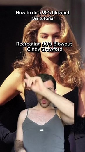 90’s blowout hair tutorial 😱🔥 OBSESSED!!!@hotspicytunaroll using mixed @problogroup brushes to create these silky, smooth, bouncy, voluminous look. Inspired by the ICON Cindy Crawford. #90shair #cindycrawford #90sblowout | Pro Blo Group