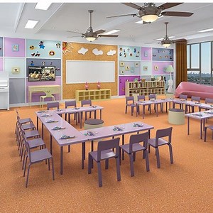 [Hot Item] School Classroom Office Commercial Vinyl PVC Flooring Rolled Plastic Floor