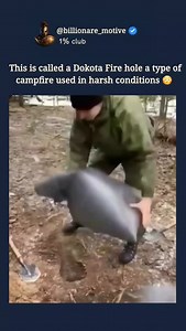 2.3K views · 228 reactions | The Dakota fire hole is an ancient survival trick used by Native American tribes. By digging two connected holes--one for fire and one for airflow-it creates a hidden, wind-resistant flame that burns hotter while producing less smoke. Perfect for cooking, warmth, and staying unnoticed. Like educational content? Follow Cbitofact for more! #Explore #Trending #Viral #BitoFact #SurvivalSkills LifeHacks HistoryFacts Outdoors SurvivalTips | Billionare Motive | Facebook