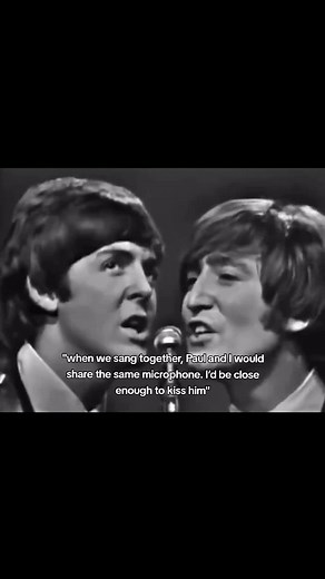 John: “When we sang together, Paul and I would share the same microphone. I’d be close enough to kiss him. Back then, I didn’t wear me specs onstage – Brian Epstein said they made me look old. So we’d be playing these concerts, in front of thousands of people, but the only thing I could see was Paul’s face. He was always there next to me – I could always feel his presence. It’s what I remember most about those concerts.” #mclennon #johnlennon #paulmccartney #beatles #thebeatles #fyp
