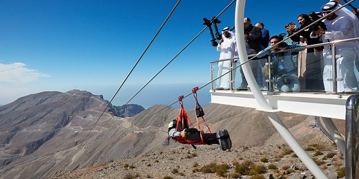 UAE just opened the world's longest zipline, where you can travel at speeds of up to 90 mph
