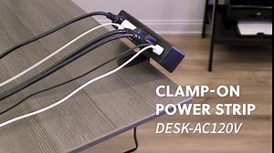 VIVO Clamp-on Power Strip, All-in-One Power Hub Desk Mount with 2 USB Ports, 4 AC Outlets, Tabletop Plugs with 6ft Cord, Black, DESK-AC120V
