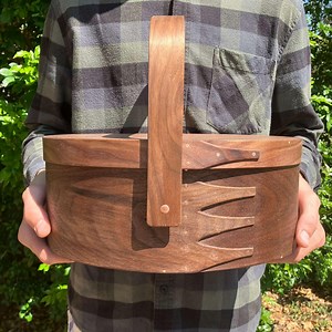 Oval Shaker Sewing Box #7 Walnut - Etsy Australia