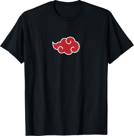 Amazon.com: Naruto Camiseta Shippuden Akatsuki Red Cloud Symbol, Negro - : Ropa, Zapatos y Joyería