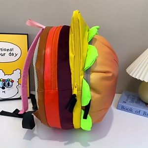 Cheeseburger Backpack, Funny Novelty Unique Cool Hamburger Daypack, Fashion Fun Casual Versatile Multi-Compartment Cheese Burger Backpacks