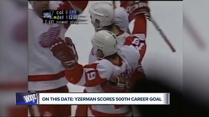 On this date in NHL history: Steve Yzerman scored his 500th career goal, becoming the second Detroit Red Wings player to reach the total. | Brad Galli WXYZ