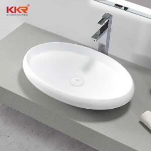 [Hot Item] Thin Edge Solid Surface Countertop Vessel Sink Wash Basins for Bathroom