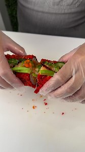 12K views · 351 reactions | FLAMIN’ HOT SUSHI HOTDOG  Did we make this Sushi Hotdog a bit too spicy, or is it just right?!  Made with our Fresh Spicy Salmon, Spicy Kani Mix, and coated in Flamin’ Hot Cheetos! Then drizzled in Eel Sauce to cool it off a bit! Would you take a bite?! 襤 | W A V E 波 - Asian Bistro & Sushi | Facebook