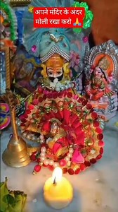 Keep a moli inside your temple 🙏🚩🌹 #shyam #shyamjibhakti #lakhdatarbhajan #khatushyam #shortsviral🦚