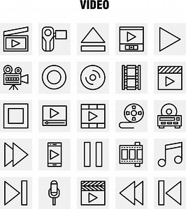 Download Video Line Icon Pack For Designers And Developers Icons Of Director Entertainment Movie Video Film Movie Video Multimedia Vector for free