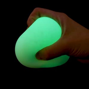 Introducing the Glow in the Dark Squish Ball, a super fun and calming fidget toy that glows bright green in the dark! While it appears as an 'off white' colour in normal light, after exposure to light or under UV blacklight, this squishy ball glows with a vibrant green hue, making it a captivating toy for both kids and adults https://www.sensoryeducation.co.uk/products/glow-in-the-dark-squish-ball-fidget-toy | Sensory Education and Special Needs toys ideas