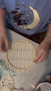 37K views · 177 reactions | Doilies on an embroidery hoop . All thrifted | Hummingbird paintery | Facebook