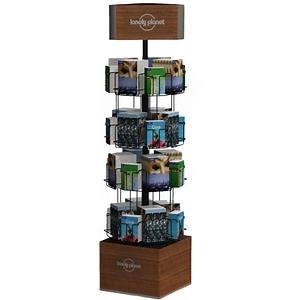 [Hot Item] Customized MDF Floor Book Comic Spinner Display Rack with Cabinet