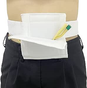 EDWERD G Tube Holder Belt - Peritoneal Dialysis Belt for Peg/G/J Feeding Tube Accessories, Ileostomy Stoma Patient Supplies, Fits 30"~ 46" Waist