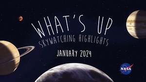What's Up for January 2024 | Skywatching Tips from NASA | JPL FriendsofNASA.org: Here are examples of skywatching highlights for January 2024. The year 2024 kicks off with the Quadrantid meteors, and great Moon-planet pairings. Plus, did you know the stars shift in the sky by four minutes each day? The Quadrantids peak during early-January each year and are considered to be one of the best annual meteor showers. Lear more about the Quadrantids Meteor Shower: https://science.nasa.gov/solar-system